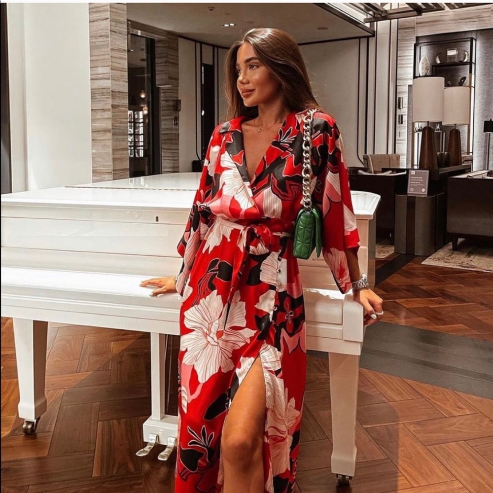 Zara floral print dress